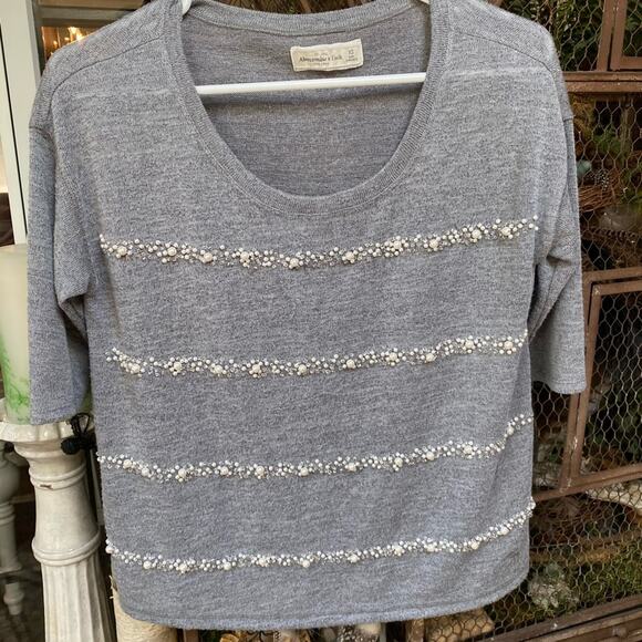 Abercrombie & Fitch bling beaded sweater XS - Picture 1 of 4